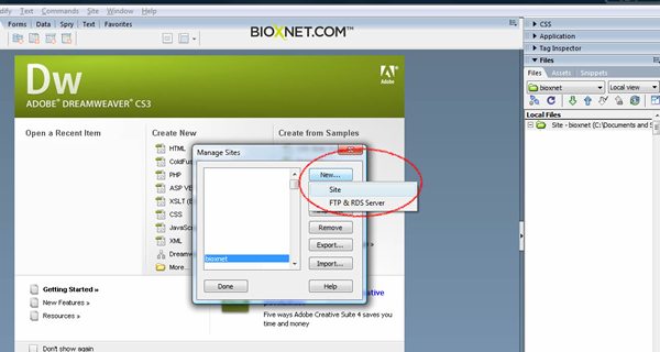 Bioxnet Branding and Web Design Studio | Tutorial Dreamweaver configurando FTP