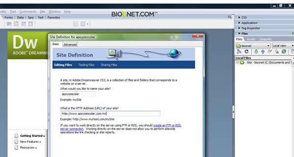 Bioxnet Branding and Web Design Studio | Tutorial Dreamweaver configurando FTP