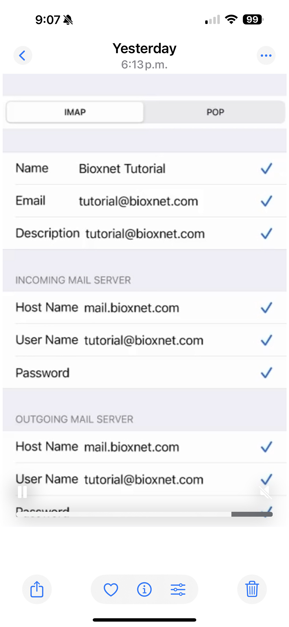 Bioxnet Branding and Web Design Studio | Como configurar Correo IMAP en Iphone