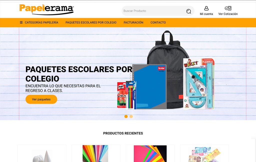 Papelerama 2 diseno Web tienda enlinea 1