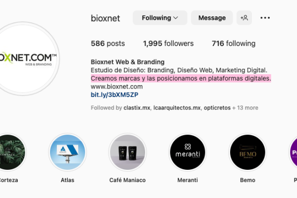 Bioxnet Branding and Web Design Studio | Guía para usar Instagram para empresas como un experto este 2023