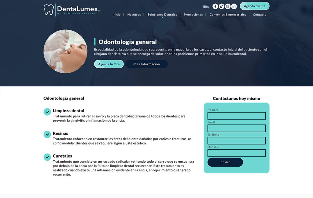 Dentalumex 10 paginas Web para dentistas 5 1