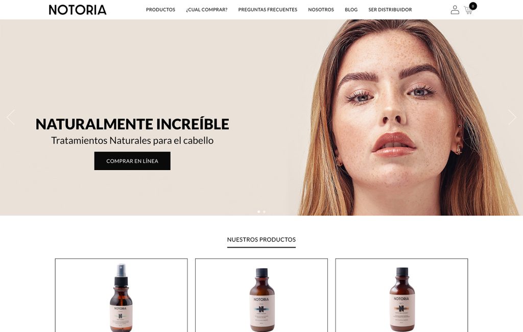 Notoria 2 diseno de pagina web ecommerce