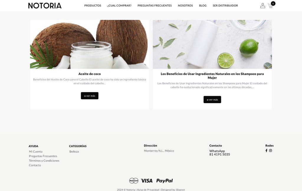 Notoria 7 ecommerce diseno web