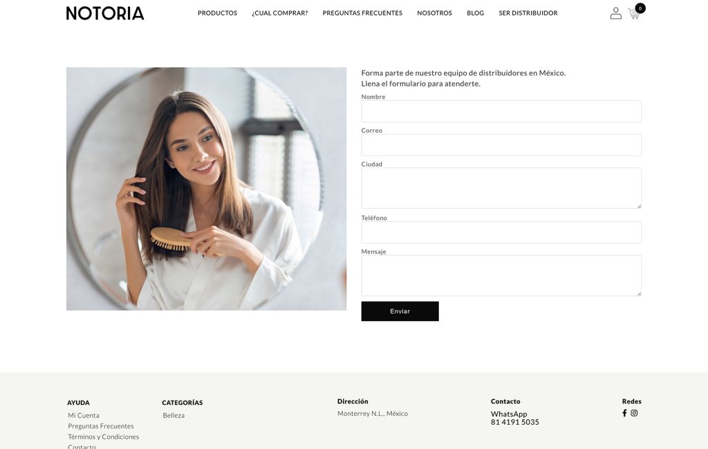 Notoria 6 diseno de pagina venta en linea