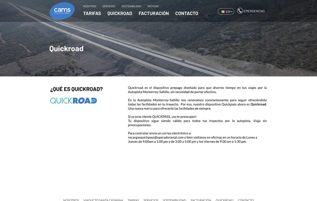 Autopista Monterrey Saltillo 3 diseno de paginas web