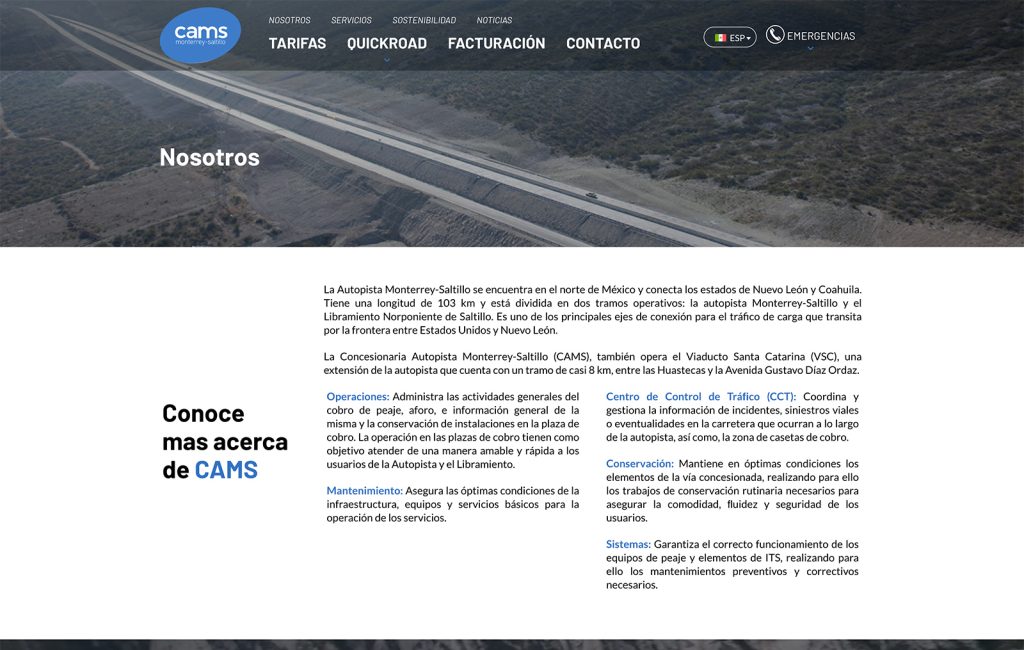 Autopista Monterrey Saltillo 6 disenador WEb monterrey