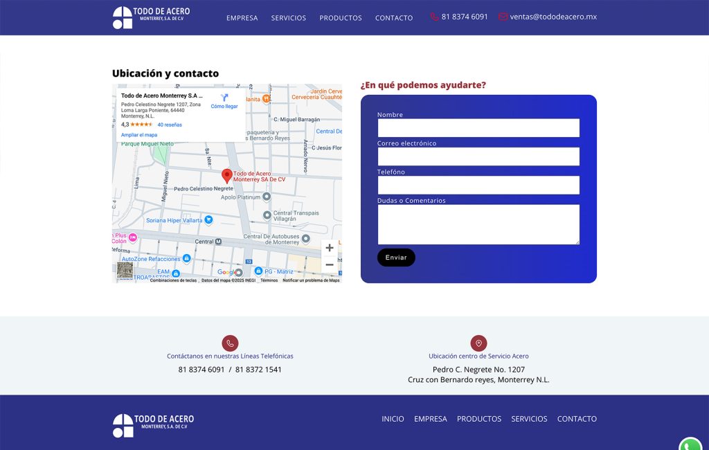 diseño de sitio Web