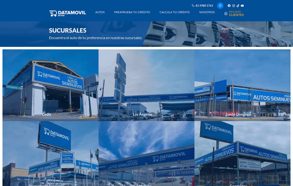 Autos Datamovil 3 paginas web profesionales en monterrey