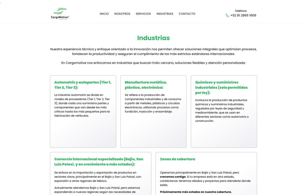 Cargo Motive 9 empresa de web design cerca de mi
