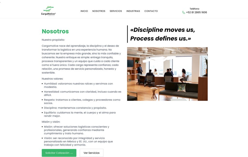 Cargo Motive 5 empresas de web design en monterrey