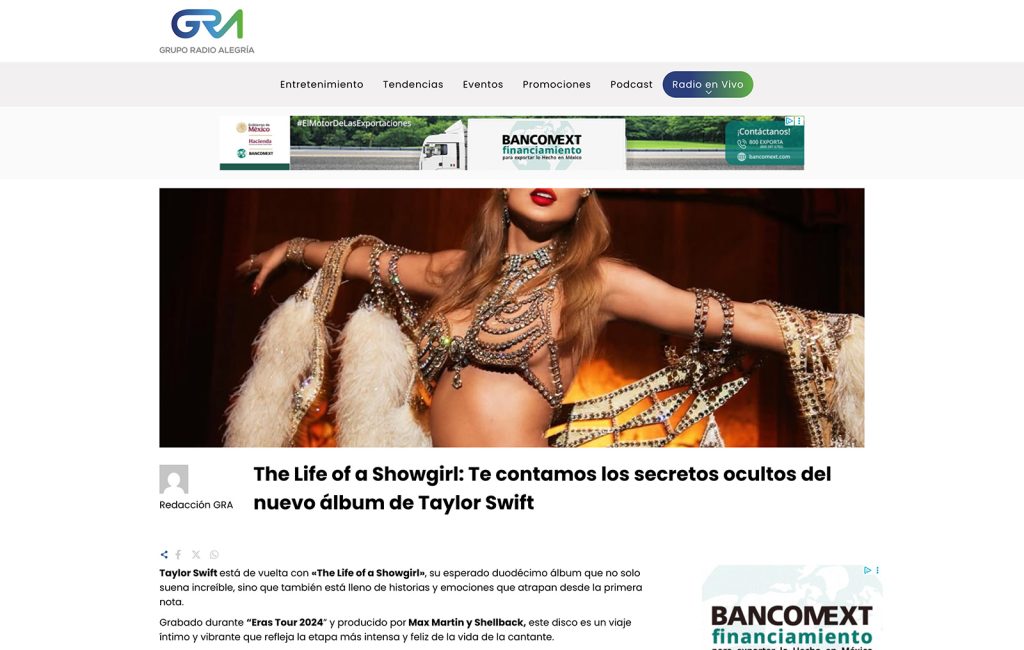 Grupo Radio Alegría 6 empresas De diseño Web en monterrey