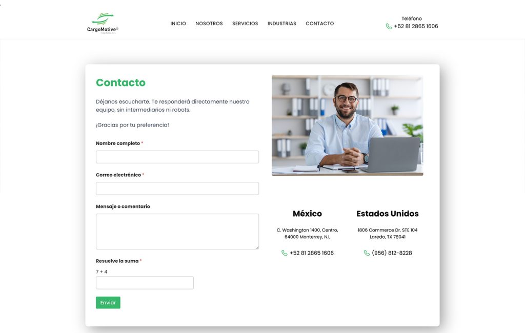 Cargo Motive 8 empresa de web design cerca de mi